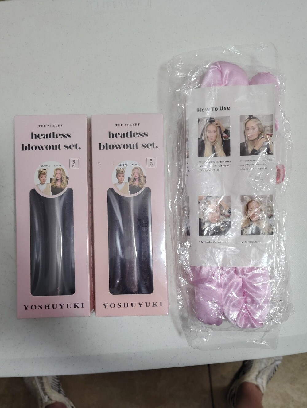 Brand New Heatless Curling Sets--3 of them